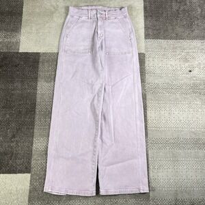 American Eagle Stretch Skater Jeans Wide Leg Mauve‎ Pink Size 2